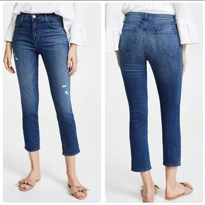 J Brand Ruby Cropped Distressed Jeans in Mystic